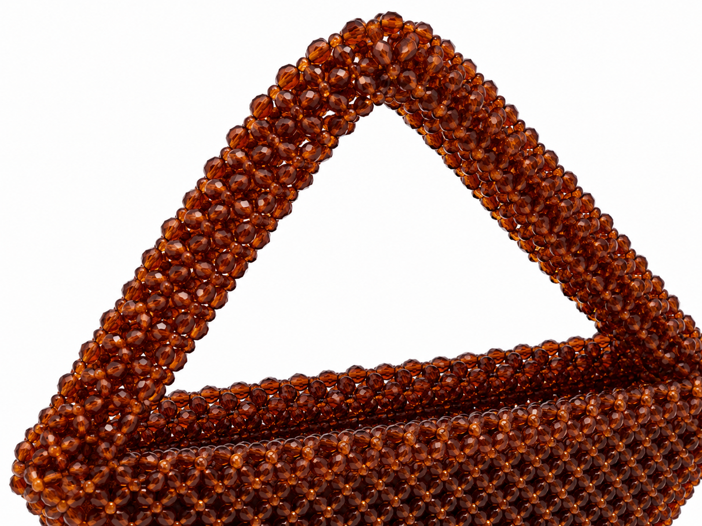 Chocolate Brown Crystal Beaded Handbag