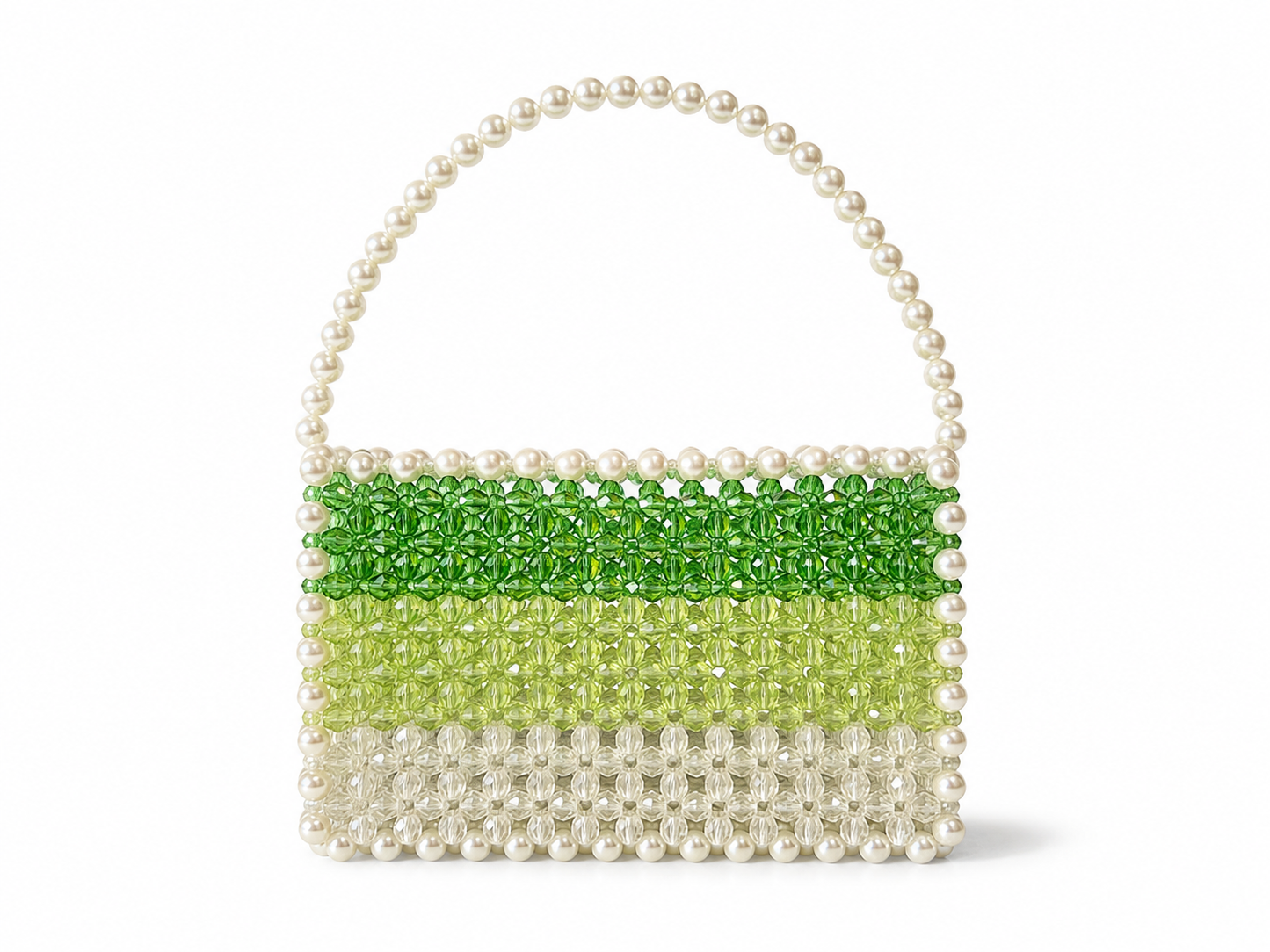 Green & Pearl Beaded Handbag