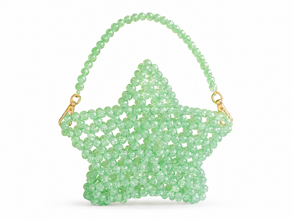 Mint Green Crystal Beaded Shoulder Bag