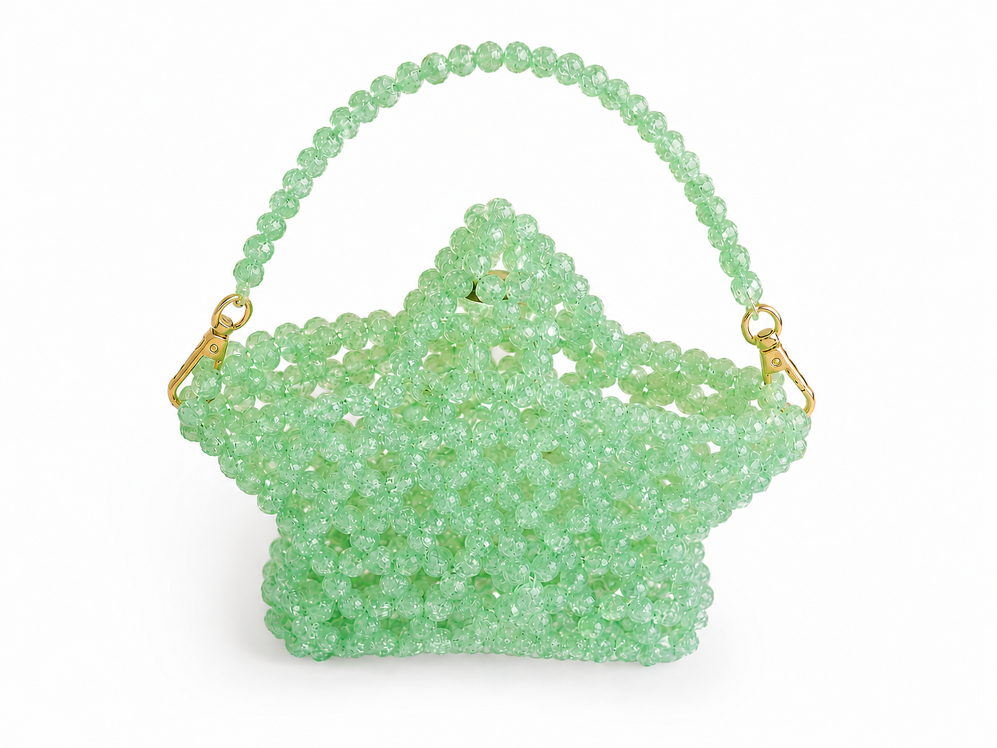 Mint Green Crystal Beaded Shoulder Bag